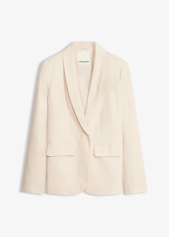 Blazer mit Knopfdetail in beige von vorne - bonprix Blazer mit Knopfdetail in beige von vorne - bonprix