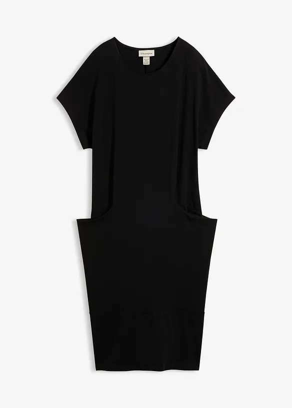 Jerseykleid mit Taschen in schwarz von vorne - bonprix Jerseykleid mit Taschen in schwarz von vorne - bonprix