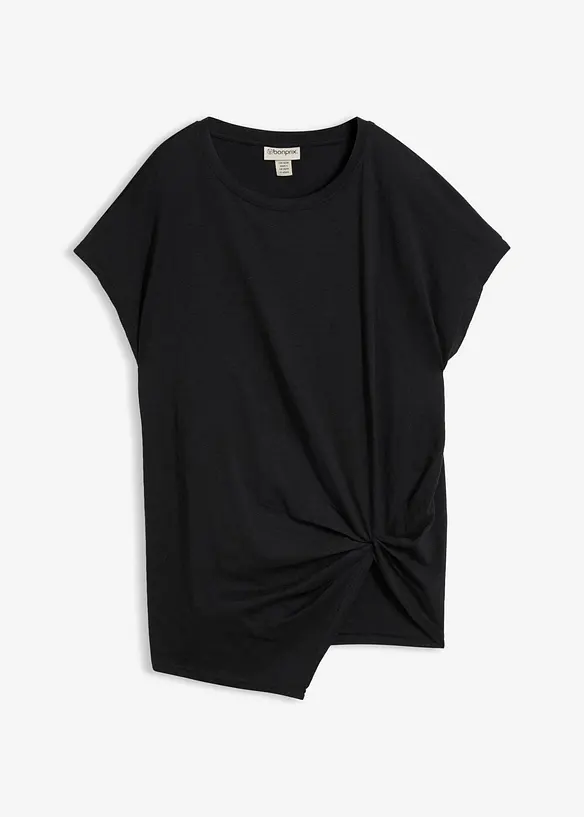 Shirt aus reiner Bio-Baumwolle in schwarz von vorne - bonprix Shirt aus reiner Bio-Baumwolle in schwarz von vorne - bonprix