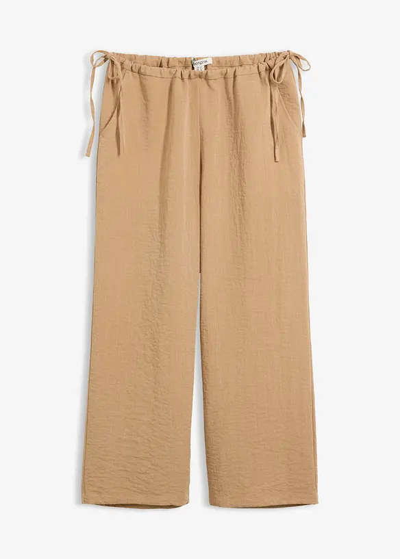 Culotte aus Viskose-Mix in beige von vorne - bonprix