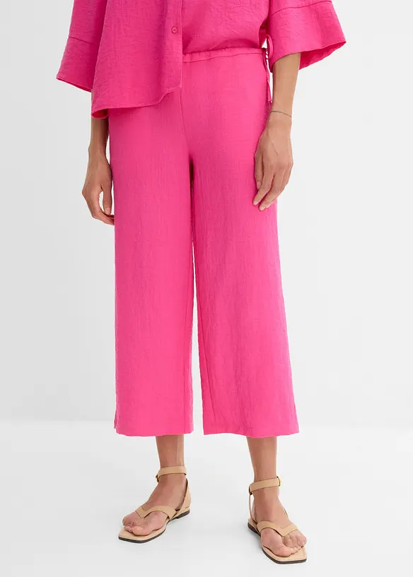 Culotte aus Viskose-Mix in pink von vorne - bonprix Culotte aus Viskose-Mix in pink von vorne - bonprix