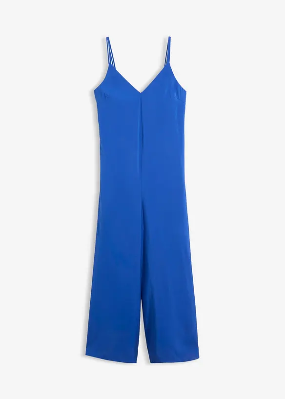 Jumpsuit mit verstellbaren Trägern aus Viskose-Mix in blau von vorne - bonprix Jumpsuit mit verstellbaren Trägern aus Viskose-Mix in blau von vorne - bonprix