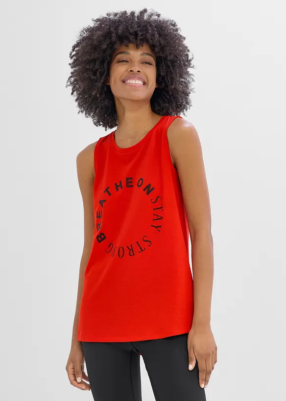 Leichtes Funktions-Top, schnelltrocknend in rot von vorne (im Anschnitt) - bonprix Leichtes Funktions-Top, schnelltrocknend in rot von vorne (im Anschnitt) - bonprix