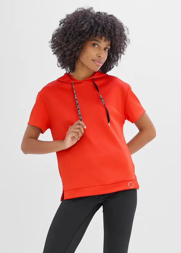 Sport-Shirt aus Scuba, schnelltrocknend in rot von vorne (im Anschnitt) - bonprix Sport-Shirt aus Scuba, schnelltrocknend in rot von vorne (im Anschnitt) - bonprix