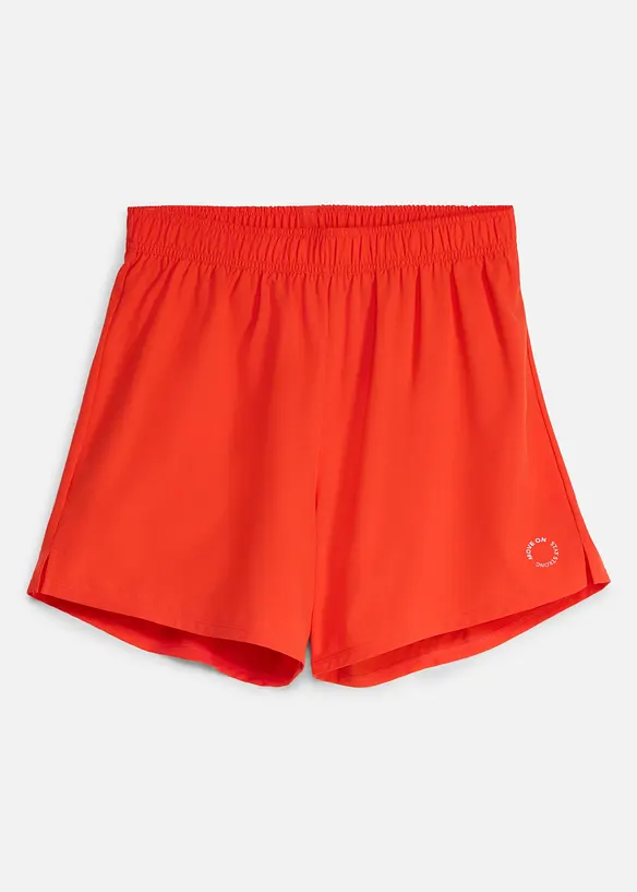 Sport-Shorts mit integrierter Radlerhose 2-in1, schnelltrocknend in rot von vorne - bonprix