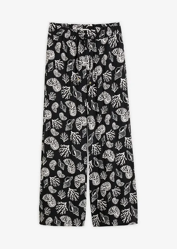 Marlenehose aus Viskose-Mix in schwarz von vorne - bonprix