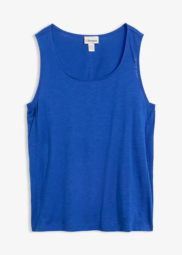 Top aus reiner Bio-Baumwolle in blau von vorne - bonprix Top aus reiner Bio-Baumwolle in blau von vorne - bonprix