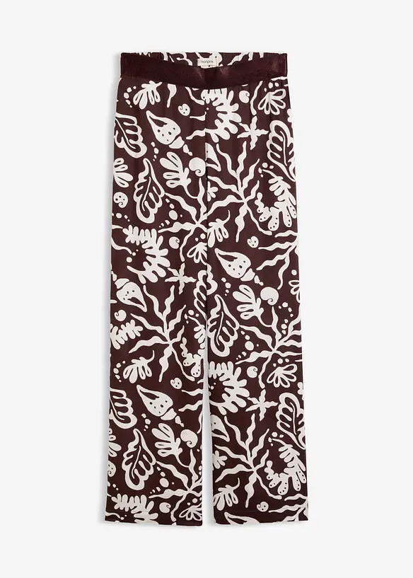Marlenehose aus softer Viskose in braun von vorne - bonprix Marlenehose aus softer Viskose in braun von vorne - bonprix