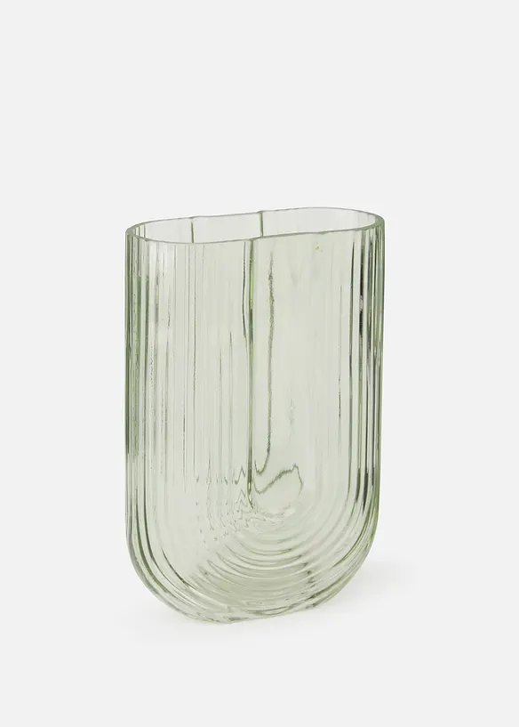 Vase oval in grün von vorne - bonprix