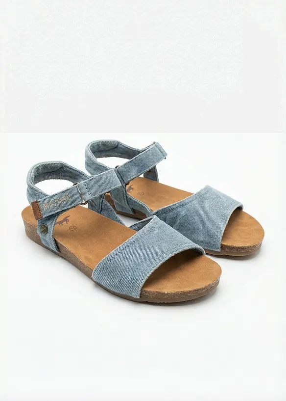 Mustang Sandalen im Denim-Look in blau - Mustang