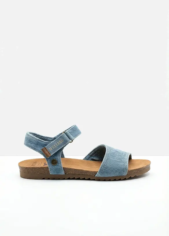 Mustang Sandalen im Denim-Look in blau - Mustang