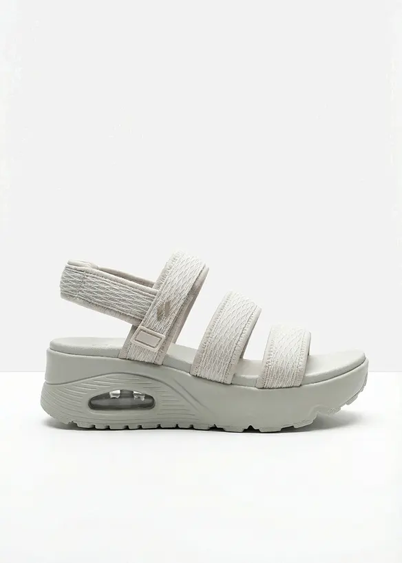 Skechers Sandalen mit Memory Foam in weiß von vorne - Skechers Skechers Sandalen mit Memory Foam in weiß von vorne - Skechers
