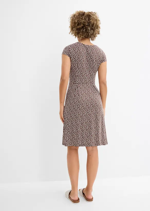 Jerseykleid aus Viskose-Mix in braun von hinten (Totalaufnahme) - bonprix Jerseykleid aus Viskose-Mix in braun von hinten (Totalaufnahme) - bonprix