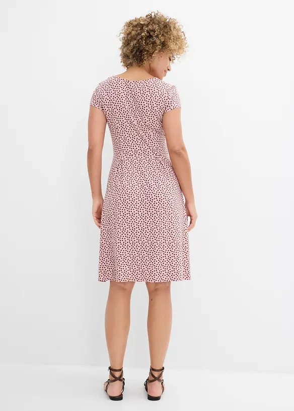 Jerseykleid aus Viskose-Mix in rosa von hinten (Totalaufnahme) - bonprix Jerseykleid aus Viskose-Mix in rosa von hinten (Totalaufnahme) - bonprix
