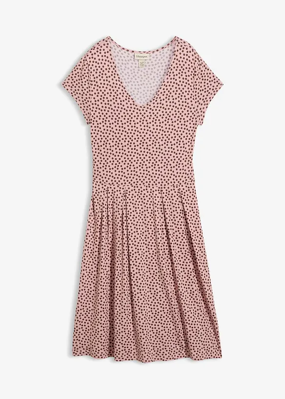 Jerseykleid aus Viskose-Mix in rosa von vorne - bonprix Jerseykleid aus Viskose-Mix in rosa von vorne - bonprix