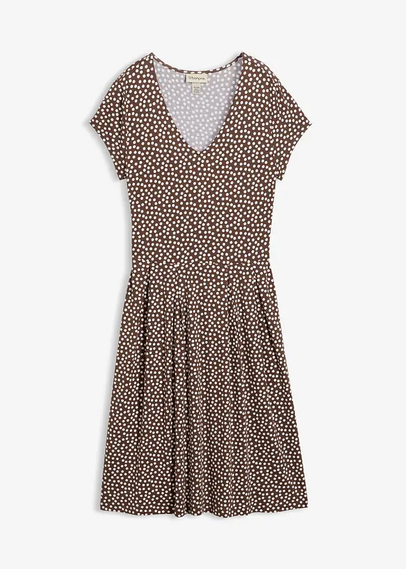 Jerseykleid aus Viskose-Mix in braun von vorne - bonprix Jerseykleid aus Viskose-Mix in braun von vorne - bonprix