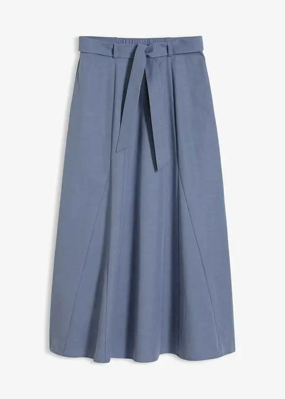 Midi Godet-Rock mit Lyocell in blau von vorne - bonprix Midi Godet-Rock mit Lyocell in blau von vorne - bonprix