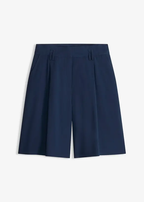 Bermuda aus fließender Viskose in blau von vorne - bonprix Bermuda aus fließender Viskose in blau von vorne - bonprix