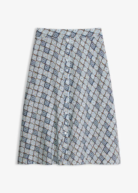 Ausgestellter Rock aus Viskose in blau von vorne - bonprix Ausgestellter Rock aus Viskose in blau von vorne - bonprix