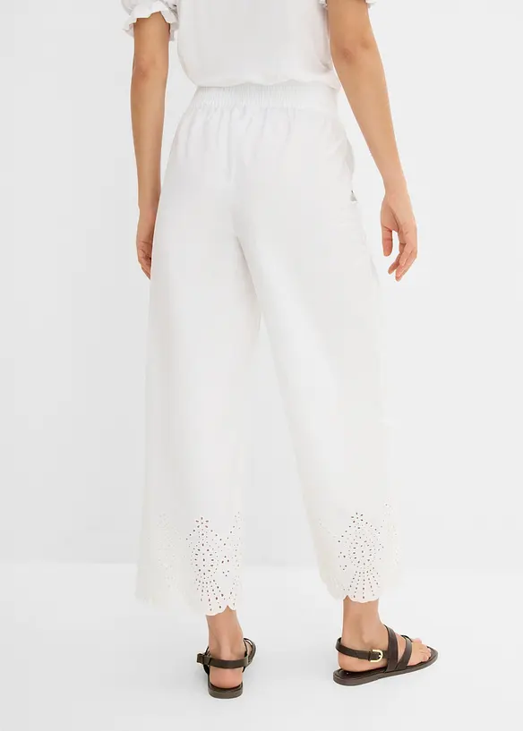 Culotte aus reiner Baumwolle in weiß von hinten - bonprix Culotte aus reiner Baumwolle in weiß von hinten - bonprix
