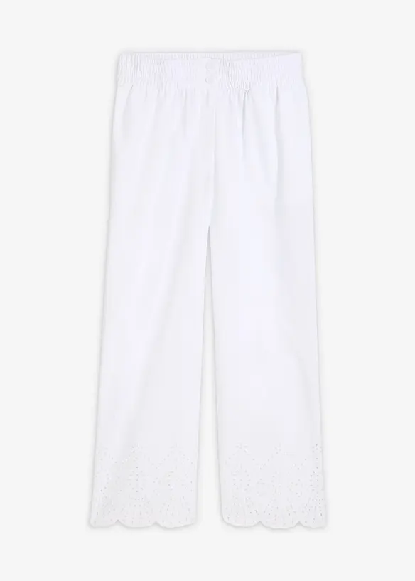 Culotte aus reiner Baumwolle in weiß von vorne - bonprix Culotte aus reiner Baumwolle in weiß von vorne - bonprix