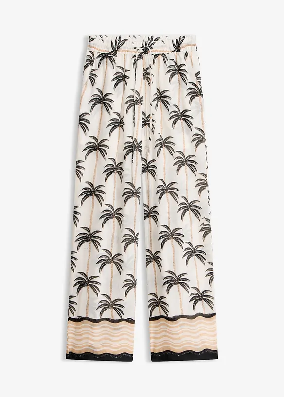 Palazzo-Hose in weiß von vorne - bonprix