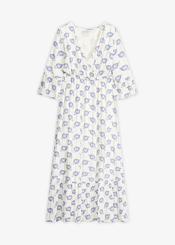 Maxikleid aus fließendem Viskose-Mix in weiß von vorne - bonprix Maxikleid aus fließendem Viskose-Mix in weiß von vorne - bonprix