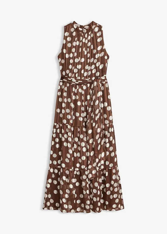 Chiffonkleid mit Glitzer in braun von vorne - bonprix Chiffonkleid mit Glitzer in braun von vorne - bonprix