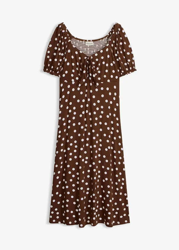 Midikleid aus Viskose-Mix in braun von vorne - bonprix Midikleid aus Viskose-Mix in braun von vorne - bonprix