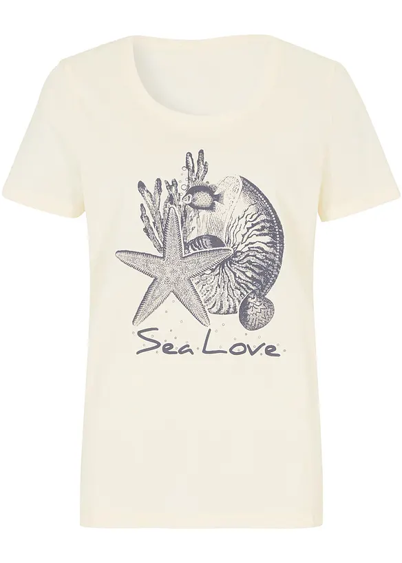 T-Shirt Sea Love in weiß von vorne - bonprix T-Shirt Sea Love in weiß von vorne - bonprix