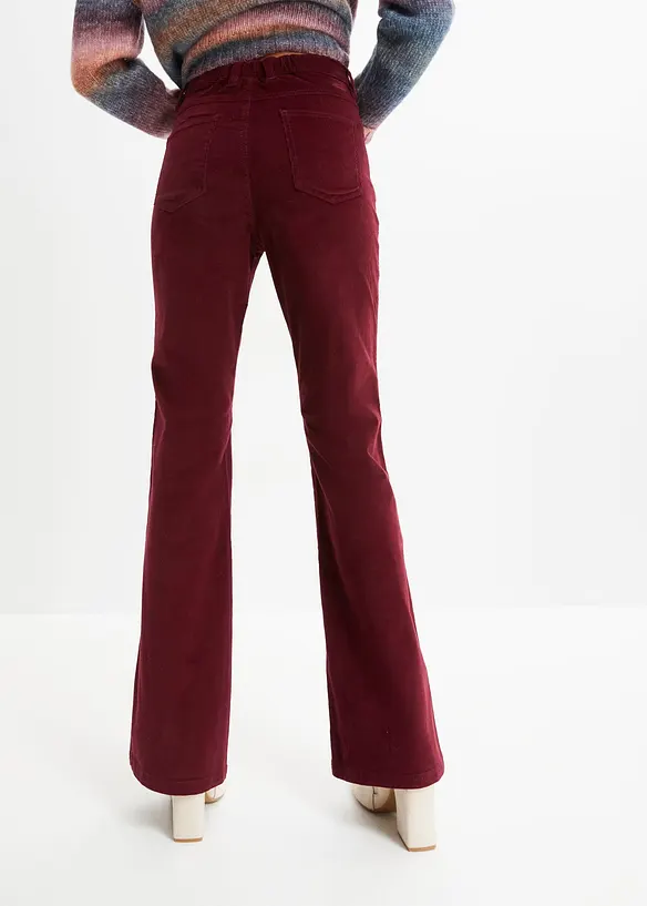 Cord-Schlaghose aus Baumwoll-Mix in rot von hinten - bonprix Cord-Schlaghose aus Baumwoll-Mix in rot von hinten - bonprix