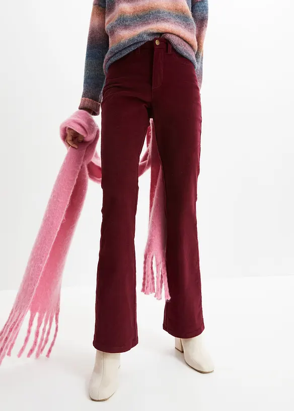 Cord-Schlaghose aus Baumwoll-Mix in rot von vorne - bonprix Cord-Schlaghose aus Baumwoll-Mix in rot von vorne - bonprix