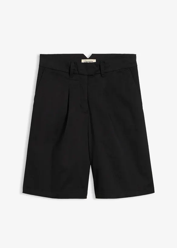 Twill-Bermuda in schwarz von vorne - bonprix Twill-Bermuda in schwarz von vorne - bonprix
