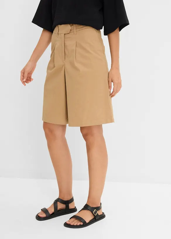 Twill-Bermuda in beige von vorne - bonprix Twill-Bermuda in beige von vorne - bonprix