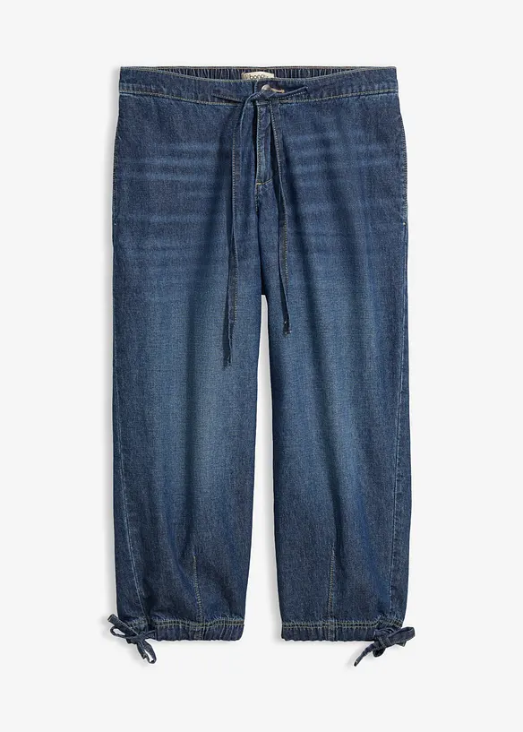 7/8-Jeans Mid Waist, cropped in blau von vorne - bonprix