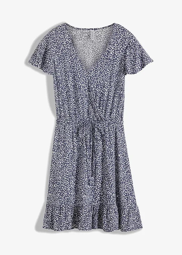 Minikleid aus fließender Viscose in blau von vorne - bonprix Minikleid aus fließender Viscose in blau von vorne - bonprix
