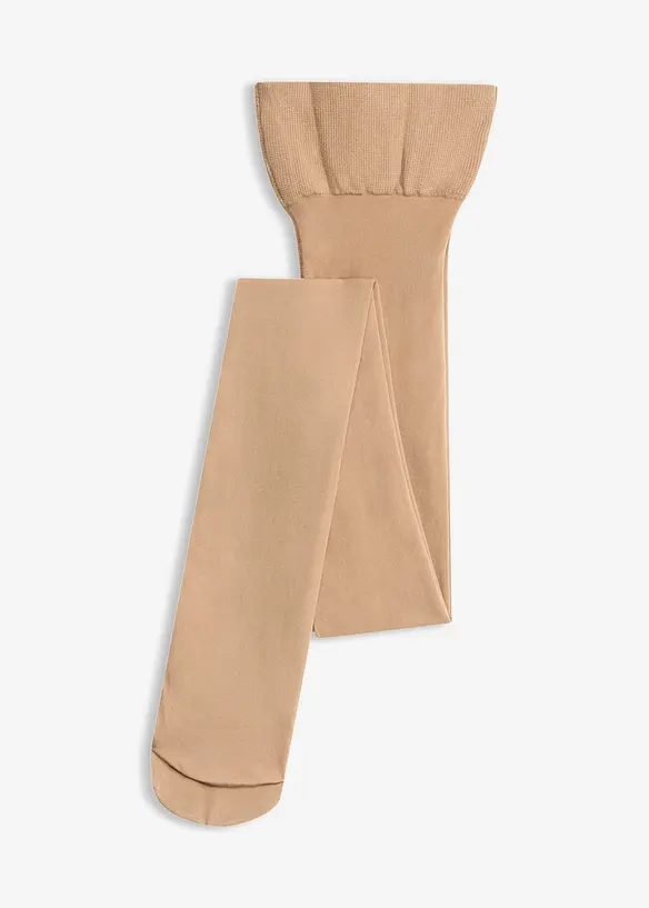 Strumpfhose 50 DEN in beige von vorne - bonprix