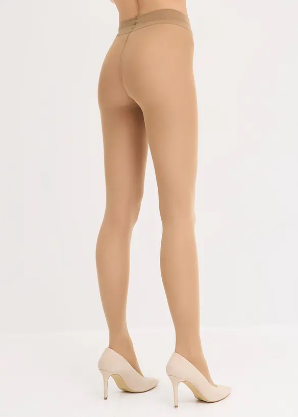 Strumpfhose 50 DEN in beige von hinten - bonprix
