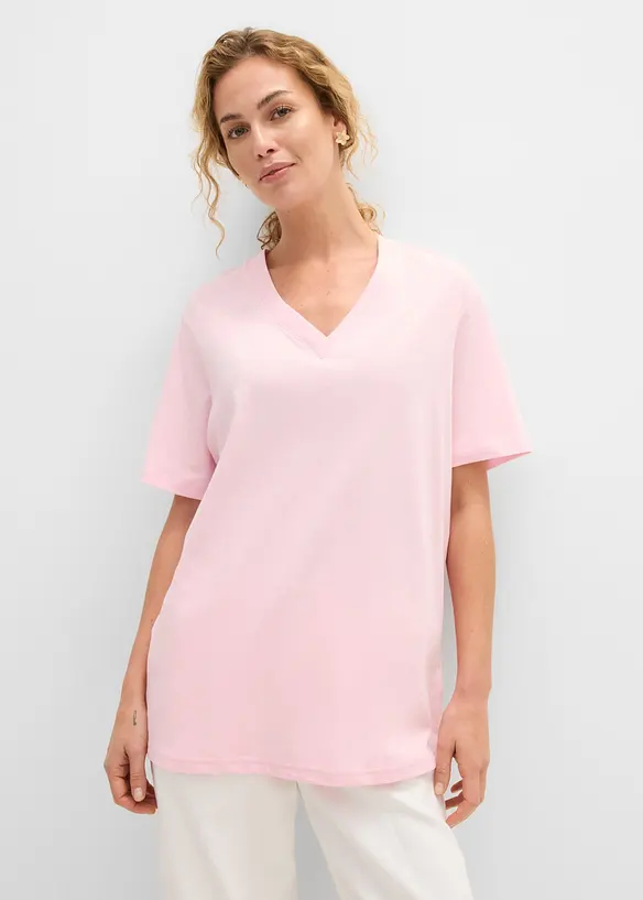 Longshirt (5er Pack) in rosa von vorne (im Anschnitt) - bonprix