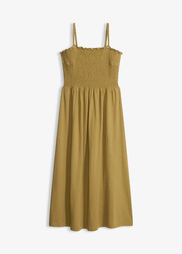 Jerseykleid aus reiner Bio-Baumwolle in grün von vorne - bonprix Jerseykleid aus reiner Bio-Baumwolle in grün von vorne - bonprix
