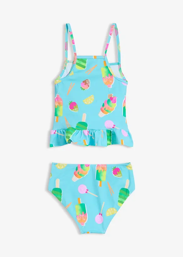 Tankini (2-tlg.Set) in blau von hinten - bonprix
