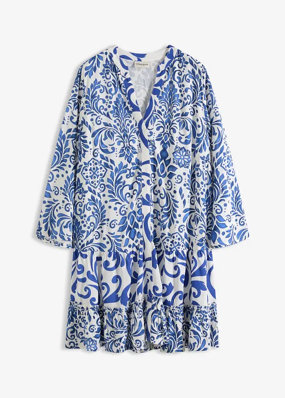 Strandkleid aus fließender Viskose in weiß von vorne - bonprix Strandkleid aus fließender Viskose in weiß von vorne - bonprix