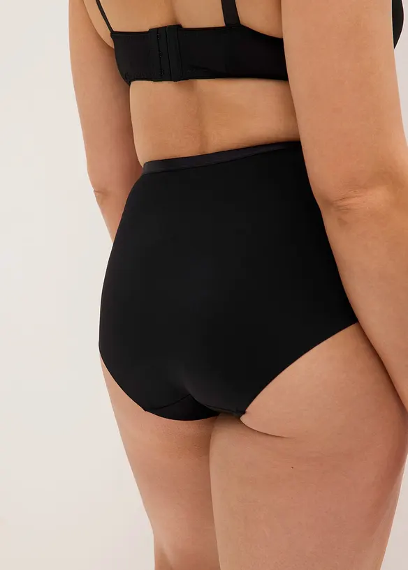 Light Lasercut Shape Panty (2er Pack) in schwarz von hinten - bonprix