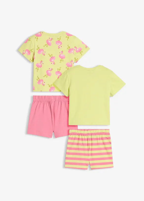 Doppelpack Shorty aus reiner Baumwolle (4-tlg.Set) in grün von hinten - bonprix