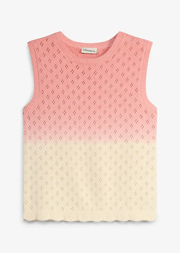 Stricktop mit Farbverlauf in rosa von vorne - bonprix