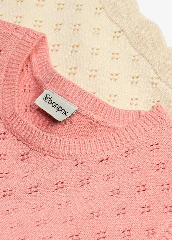 Stricktop mit Farbverlauf in rosa - bonprix