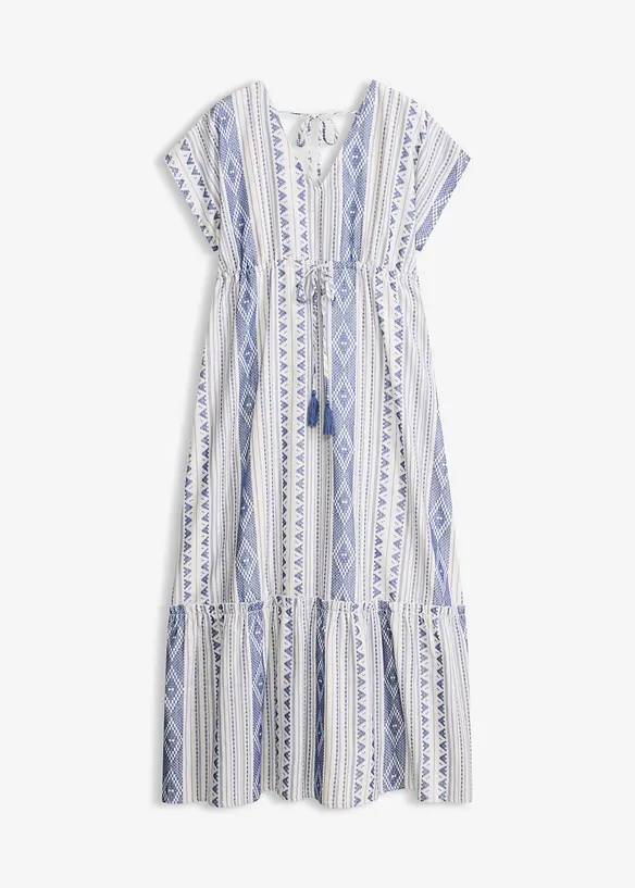 Midikleid aus Baumwoll-Mix in weiß von vorne - bonprix Midikleid aus Baumwoll-Mix in weiß von vorne - bonprix