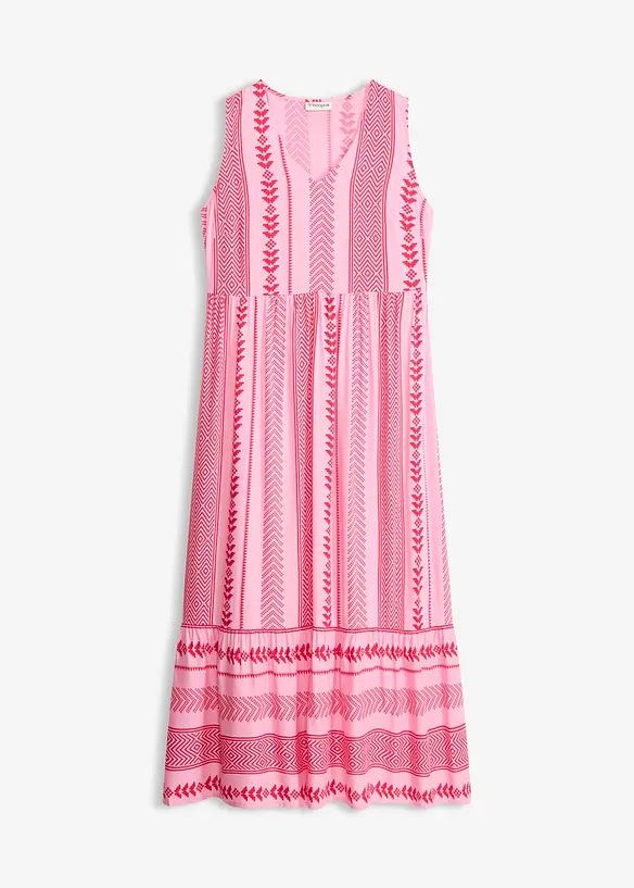 Maxikleid aus fließender Viskose in rot von vorne - bonprix