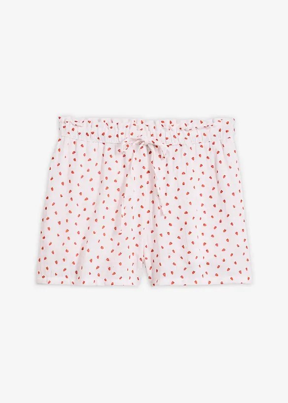 Schlupf-Shorts aus luftigem Musselin in weiß von vorne - bonprix Schlupf-Shorts aus luftigem Musselin in weiß von vorne - bonprix