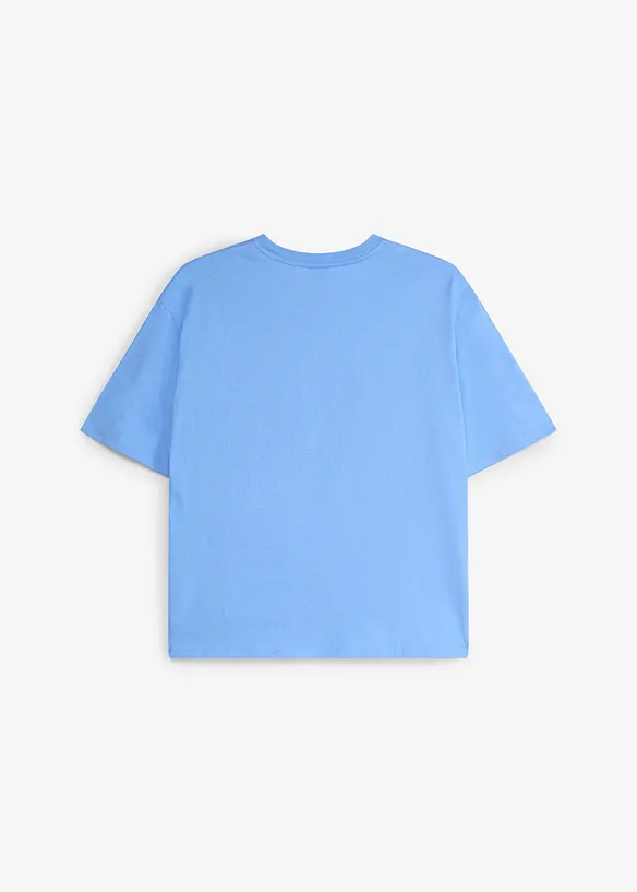 Mickey Mouse T-Shirt in Loose Fit aus reiner Baumwolle in blau von hinten - Disney